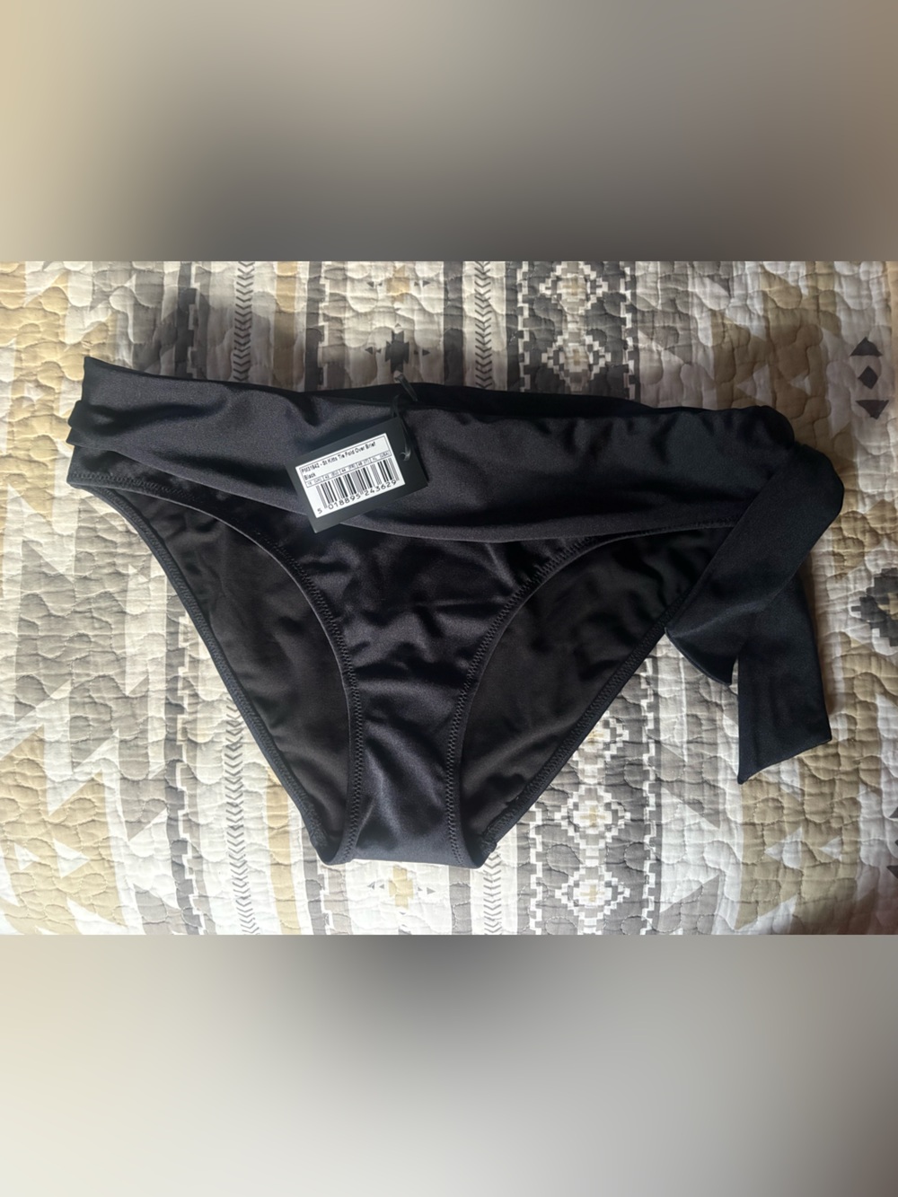 BNWT Pour Moi Black Foldover St. Kitts Bikini Bottom with Tie size XL
